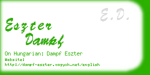 eszter dampf business card